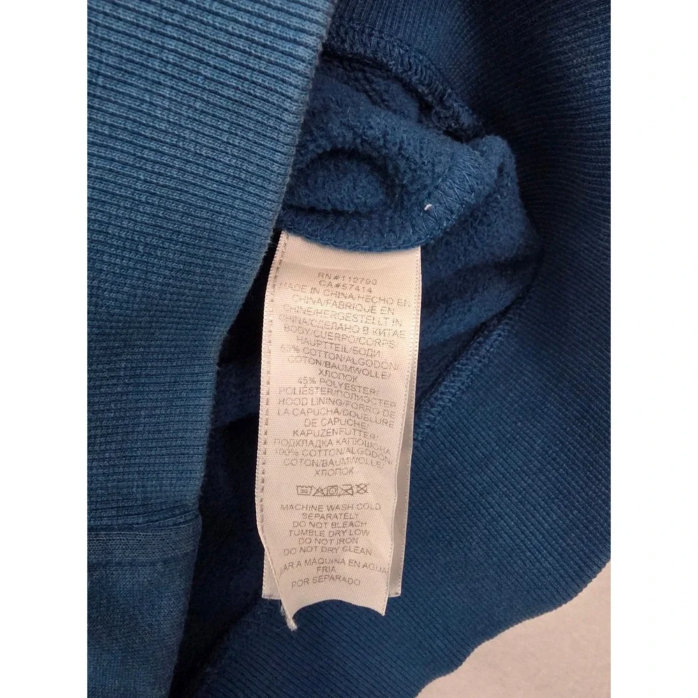 True Religion Multiply Zip Up Hoodie Large Blue Cotton Blend Streetwear Y2K Logo